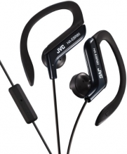 JVC HAEBR80B Sports Ear Clip Headphones with Mic and Remote, Black