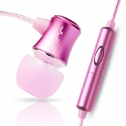 JBuds J3M Micro Atomic In-Ear Earbuds Style Headphones with Mic (Paparazzi Pink)