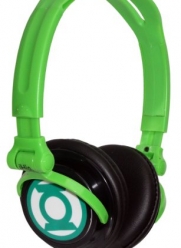 iHip DCF2400GL Classic Green Lantern Logo Hi-Fi Noise Reducing, Folding Headphones Black/Green