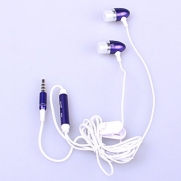 *PURPLE* 3.5mm In-Ear Stereo Earphone Headphone With Mic Clip For iPhone 4G/iPod/Mp3/MP5