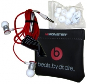 Monster ibeats Beats by Dr. Dre White/Red High Performance In-Ear Headphone Earphone for iPod, iPad, iPhone3G, iPhone 4, iPhone 4S, Android, Smartphone, Galaxy S and other 3.5mm MP3 Devices - BULK Packaging