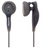 Panasonic RPHV21BK In-Ear Earbud Heaphones with Built-in Clip (Black)