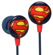 iHip DCF10163SM Classic Superman Logo Hi-Fi Noise Reducing Ear Buds (Earphones) Blu/Red/Yellow