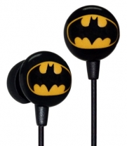 iHip DCF10163BM Classic Batman Logo Hi-Fi Noise Reducing Ear Buds (Earphones) Black/Yellow