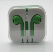 RainbowMOBO Stereo Earpods Earbuds Earphones Headphone Headset with Mic and Remote for Apple iPad3/2/1 iPhone 5 / 4S / 4G / 3GS / 3G Ipod Touch 5 Ipod 5th Ipod Nano 7 GREEN