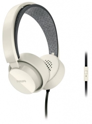 Philips CitiScape Metro SHL5205WT Shibuya Series On-Ear Headphones Stereo Headset with In-Line Microphone (White SHL5200 + Mic)