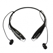 Black HV-800 Wireless Bluetooth Music Stereo Universal Headset Headphone Vibration Neckband Style for iPhone iPad Samsung