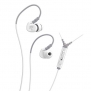 MEElectronics Sport-Fi M6P Noise Isolating In-Ear Headphone with Microphone, Remote and Universal Volume Control, White