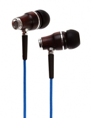Symphonized NRG Premium Genuine Wood In-ear Noise-isolating Headphones with Mic (Blue)