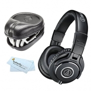 Audio-Technica ATH-M40x Professional Studio Monitor Headphones + Slappa Full Sized HardBody PRO Headphone Case (SL-HP-07)