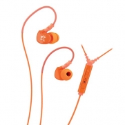 MEElectronics Sport-Fi M6P Memory Wire In-Ear Headphones with Microphone, Remote, and Universal Volume Control (Orange)