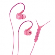 MEElectronics Sport-Fi M6P Memory Wire In-Ear Headphones with Microphone, Remote, and Universal Volume Control (Pink)