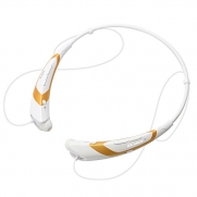 Ecandy Universal Wireless Bluetooth 4.0 Music Stereo Headset Headphone Neckband Style In-Ear for iPhone iPad Samsung LG ,Smartphones ,Tablets and other Bluetooth Devices, White/Yellow