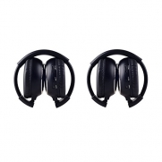 Crusar 2-pack IR Wireless Two-Channel Foldable Headphones for Car
