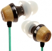Symphonized ALN Premium Genuine Wood In-ear Noise-isolating Headphones|Earbuds|Earphones with Mic (Turquoise)