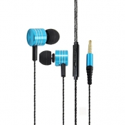 Headphones, In-Ear Earbuds Earphones Headset with Mic Stereo & Volume Control for iPhone 6 6 Plus, iPod, iPad Air, Samsung S6 S5, HTC, LG G4 G3, Android Smartphones, MP3 Players (Blue)