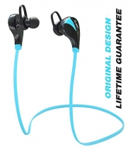 Bluetooth Headphones, TOTU Wireless Bluetooth Stereo Earbuds Sweatproof Running Headset In-Ear Sports Headphones with Microphone - Blue