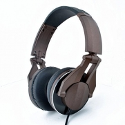 Einskey E-H009 Series Wired Professional DJ Studio Monitor Headphones - Foldable Lightweight Design, Brown