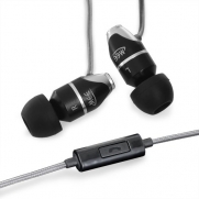 MEElectronics M31P-BK In-Ear Headphones with In-Line Microphone/Single Button Remote for iPhone and Smartphones (New Version with Updated Microphone) Black