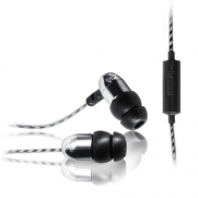 MEElectronics M9P-SL Hi-Fi Sound-Isolating In-Ear Headphones with Microphone (Silver)