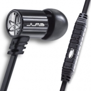 JLab JBuds J4M Heavy Bass Metal In-Ear Earbuds Style Headphones with Travel Case  (Obsidian Black)