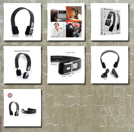 Accessory Power gogroove airband wireless bluetooth stereo headset with microphone for motorola , samsung , lg , apple , htc & more a2dp enabled smartphones
