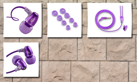 JLAB jbuds j5 earbuds-style headphones (plum purple)