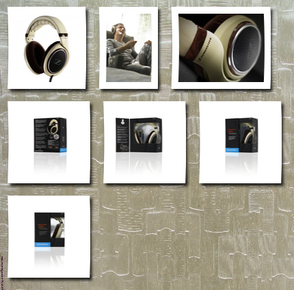 Sennheiser headphones (burl wood accents)